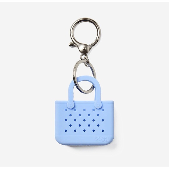 NWT bogg Tiny Tote Keychain Carolina on My Mind Light Blue Carry Clip Collect - Picture 1 of 5
